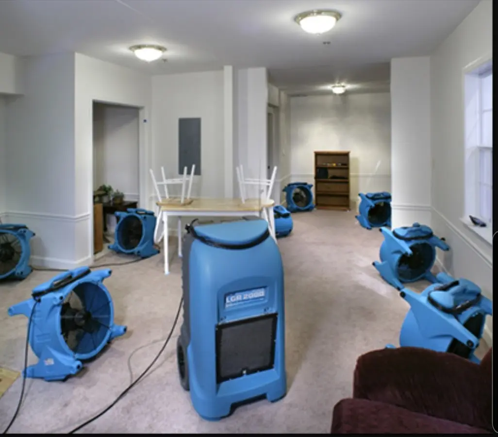 Air movers and dehumidifier setup for Water Extraction & Removal in Mount Healthy